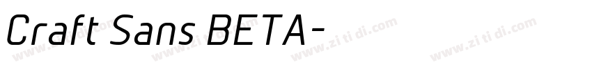 Craft Sans BETA字体转换